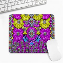 Fantasy Bloom In Spring Time Lively Colors Large Mousepads by pepitasart