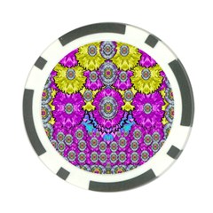 Fantasy Bloom In Spring Time Lively Colors Poker Chip Card Guard by pepitasart