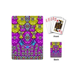 Fantasy Bloom In Spring Time Lively Colors Playing Cards (mini)  by pepitasart