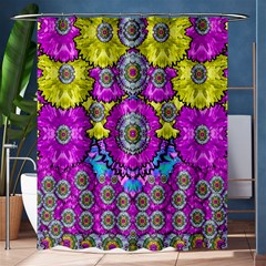 Fantasy Bloom In Spring Time Lively Colors Shower Curtain 60  X 72  (medium)  by pepitasart