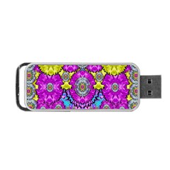 Fantasy Bloom In Spring Time Lively Colors Portable Usb Flash (two Sides) by pepitasart