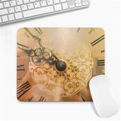 Old Wall Clock Vintage Style Photo Large Mousepads by dflcprints