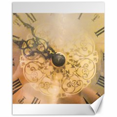 Old Wall Clock Vintage Style Photo Canvas 16  X 20   by dflcprints