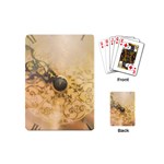 Old Wall Clock Vintage Style Photo Playing Cards (Mini)  Back