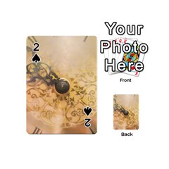 Old Wall Clock Vintage Style Photo Playing Cards 54 (mini)  by dflcprints