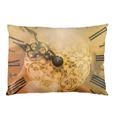 Old Wall Clock Vintage Style Photo Pillow Case (two Sides) by dflcprints