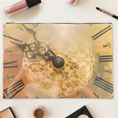 Old Wall Clock Vintage Style Photo Cosmetic Bag (xxl)  by dflcprints