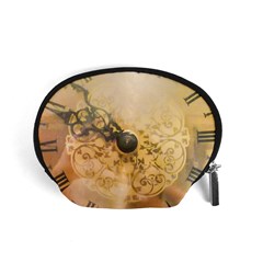 Old Wall Clock Vintage Style Photo Accessory Pouches (small)  by dflcprints