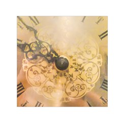 Old Wall Clock Vintage Style Photo Small Satin Scarf (square)  by dflcprints