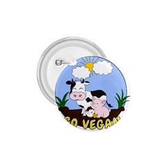 Friends Not Food - Cute Pig And Chicken 1 75  Buttons by Valentinaart