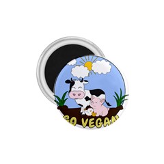 Friends Not Food - Cute Pig And Chicken 1 75  Magnets by Valentinaart