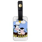 Friends Not Food - Cute Pig and Chicken Luggage Tags (One Side)  Front