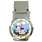 Friends Not Food - Cute Pig and Chicken Money Clip Watches Front