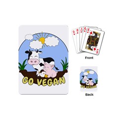 Friends Not Food - Cute Pig And Chicken Playing Cards (mini)  by Valentinaart