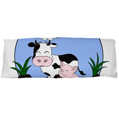 Friends Not Food - Cute Pig And Chicken Body Pillow Case Dakimakura (two Sides) by Valentinaart