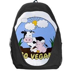 Friends Not Food - Cute Pig And Chicken Backpack Bag by Valentinaart