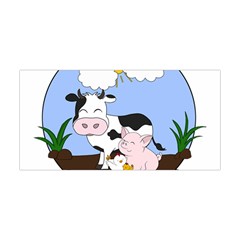 Friends Not Food - Cute Pig And Chicken Yoga Headband by Valentinaart