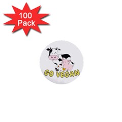 Friends Not Food - Cute Pig And Chicken 1  Mini Buttons (100 Pack)  by Valentinaart