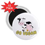 Friends Not Food - Cute Pig and Chicken 2.25  Magnets (10 pack)  Front