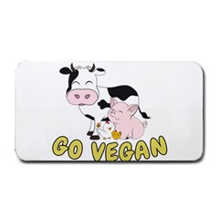 Friends Not Food - Cute Pig And Chicken Medium Bar Mats by Valentinaart