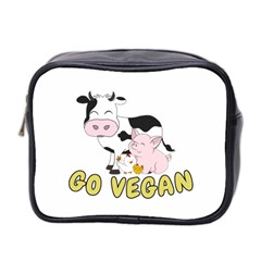 Friends Not Food - Cute Pig And Chicken Mini Toiletries Bag 2-side by Valentinaart