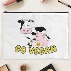 Friends Not Food - Cute Pig And Chicken Cosmetic Bag (xxxl)  by Valentinaart