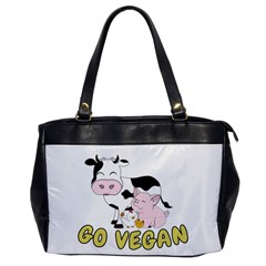 Friends Not Food - Cute Pig And Chicken Office Handbags by Valentinaart