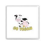 Friends Not Food - Cute Pig and Chicken Memory Card Reader (Square)  Front