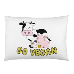 Friends Not Food - Cute Pig And Chicken Pillow Case (two Sides) by Valentinaart