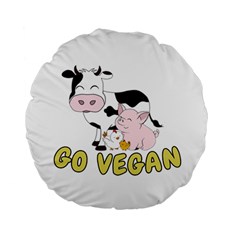 Friends Not Food - Cute Pig And Chicken Standard 15  Premium Round Cushions by Valentinaart