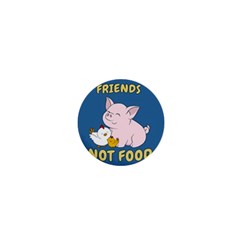 Friends Not Food - Cute Pig And Chicken 1  Mini Magnets by Valentinaart