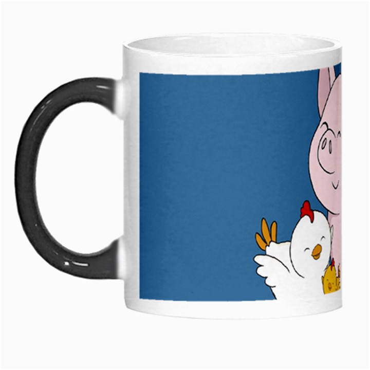 Friends Not Food - Cute Pig and Chicken Morph Mugs