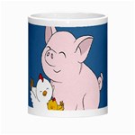 Friends Not Food - Cute Pig and Chicken Morph Mugs Center