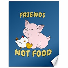 Friends Not Food - Cute Pig And Chicken Canvas 18  X 24   by Valentinaart