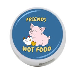 Friends Not Food - Cute Pig And Chicken 4-port Usb Hub (two Sides)  by Valentinaart