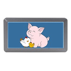 Friends Not Food - Cute Pig And Chicken Memory Card Reader (mini) by Valentinaart