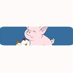 Friends Not Food - Cute Pig And Chicken Large Bar Mats by Valentinaart