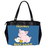 Friends Not Food - Cute Pig and Chicken Office Handbags (2 Sides)  Back