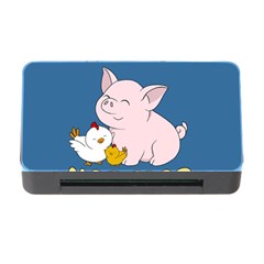 Friends Not Food - Cute Pig And Chicken Memory Card Reader With Cf by Valentinaart