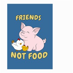 Friends Not Food - Cute Pig And Chicken Small Garden Flag (two Sides) by Valentinaart