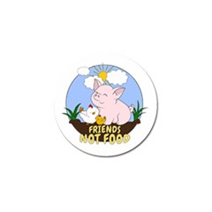 Friends Not Food - Cute Pig And Chicken Golf Ball Marker (10 Pack) by Valentinaart