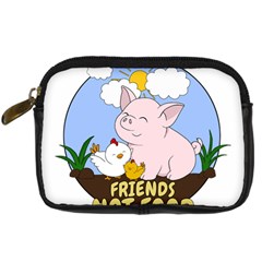 Friends Not Food - Cute Pig And Chicken Digital Camera Cases by Valentinaart