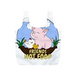 Friends Not Food - Cute Pig and Chicken Full Print Recycle Bags (S)  Front