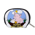 Friends Not Food - Cute Pig and Chicken Accessory Pouches (Small)  Back