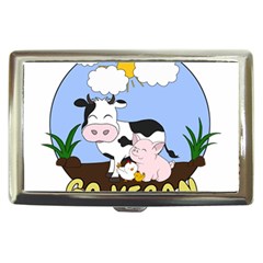 Friends Not Food - Cute Cow, Pig And Chicken Cigarette Money Cases by Valentinaart