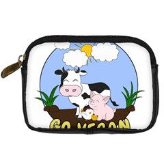 Friends Not Food - Cute Cow, Pig And Chicken Digital Camera Cases by Valentinaart