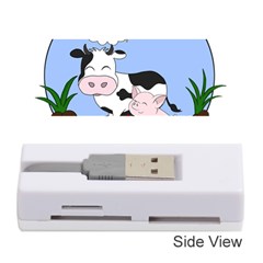 Friends Not Food - Cute Cow, Pig And Chicken Memory Card Reader (stick)  by Valentinaart