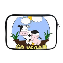 Friends Not Food - Cute Cow, Pig And Chicken Apple Macbook Pro 17  Zipper Case by Valentinaart