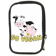 Friends Not Food - Cute Cow, Pig And Chicken Compact Camera Cases by Valentinaart