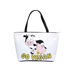 Friends Not Food - Cute Cow, Pig And Chicken Shoulder Handbags